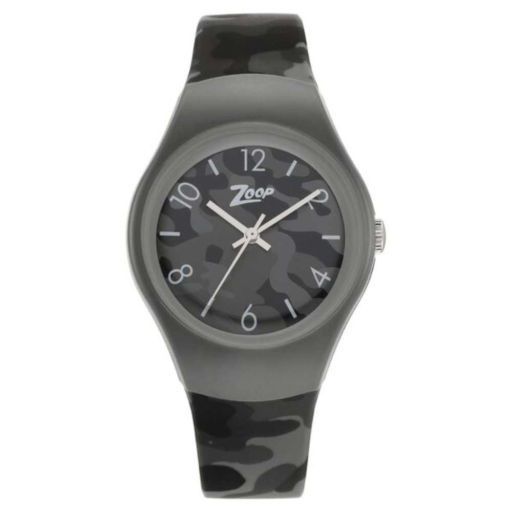 Zoop Camouflage Grey Dial Grey Strap Boys Kids Watch NR16020PP01