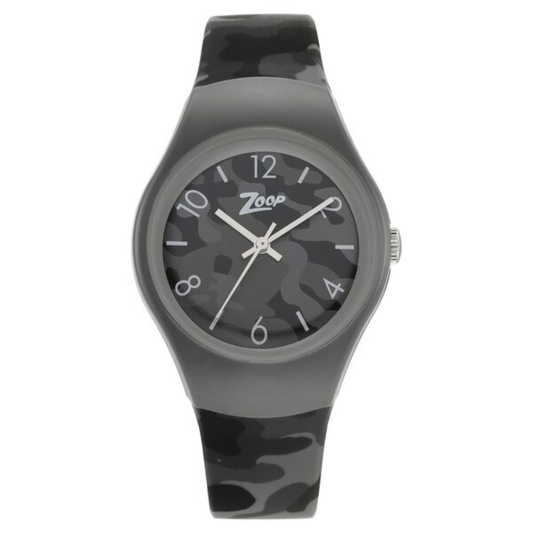 Zoop Camouflage Grey Dial Grey Strap Boys Kids Watch NR16020PP01