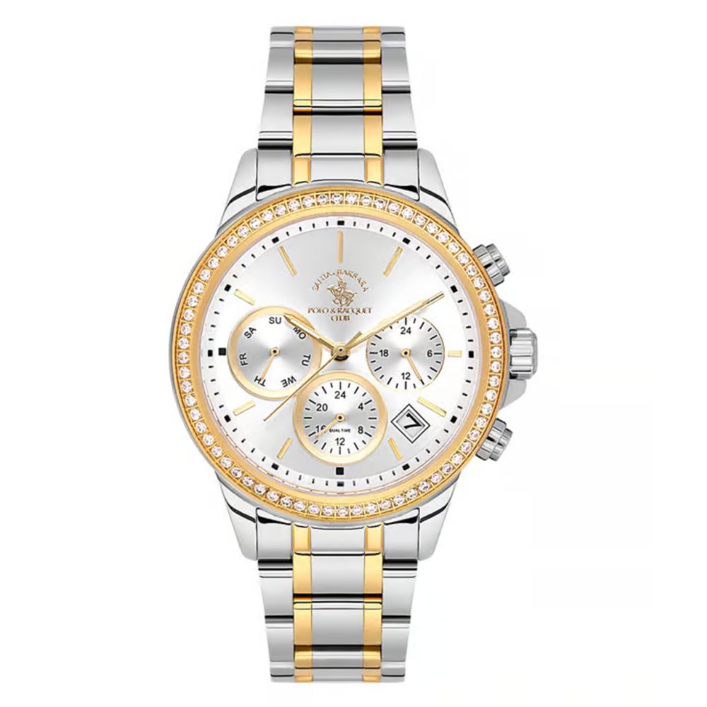 Santa Barbara Polo & Racquet Club Chronograph Silver Dial Women's Watch SB.1.10621-4