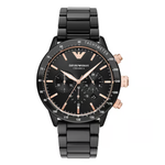 Emporio Armani Black Dial Men's Chronograph Ceramic Watch AR70002