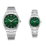 Alexandre Christie Classic Green Couple's Quartz Watch 8697MDLDSSGN
