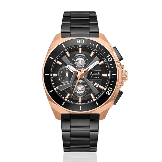 Alexandre Christie Chronograph Black Men's Watch 6695MCFBRBA
