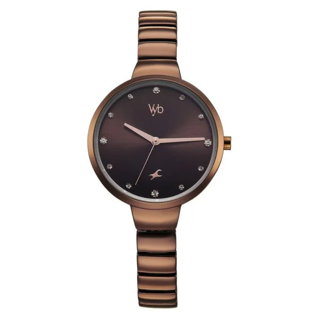 Fastrack Vyb Enigma Brown Dial Girls' Analog Watch FV60074QM01