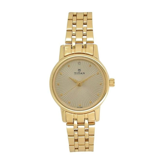 Titan Karishma Champagne Women's Watch 2593YM01