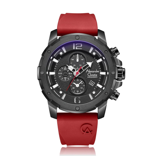 Alexandre Christie  Black Men's Chronograph Quartz Watch 6410MCRIPBARE