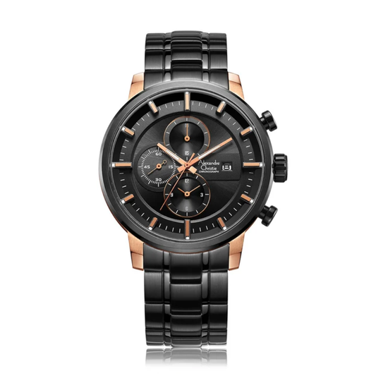 Alexandre Christie Chronograph Black Men's Watch 6323MCBBRBA