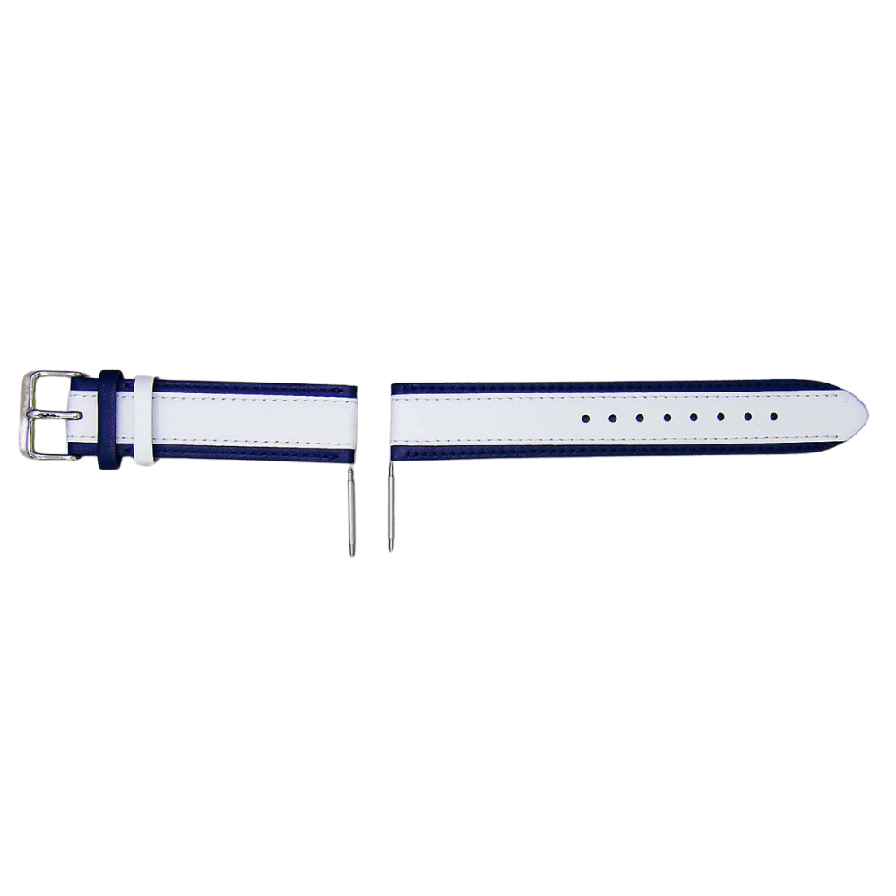 Casio Two-Tone Blue and White Leather Strap Men's Watch for MTP-E310L-2AV | 10535155