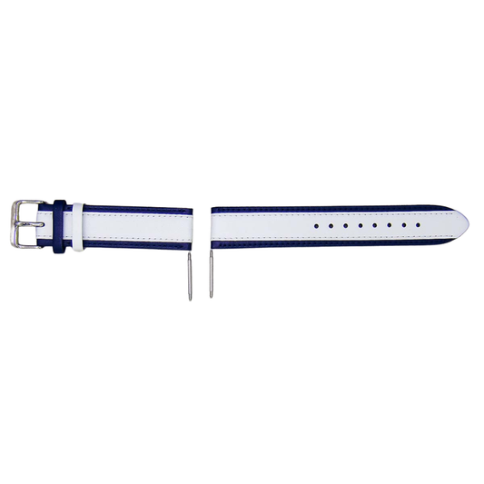 Casio Two-Tone Blue and White Leather Strap Men's Watch for MTP-E310L-2AV | 10535155
