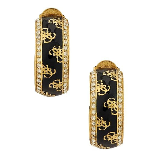 GUESS 4G Loop Gold-Plated Women's Earrings UBE02278YGBK