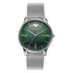 Emporio Armani Minimalist Green Dial Men's Analog Stainless Steel Watch AR11578