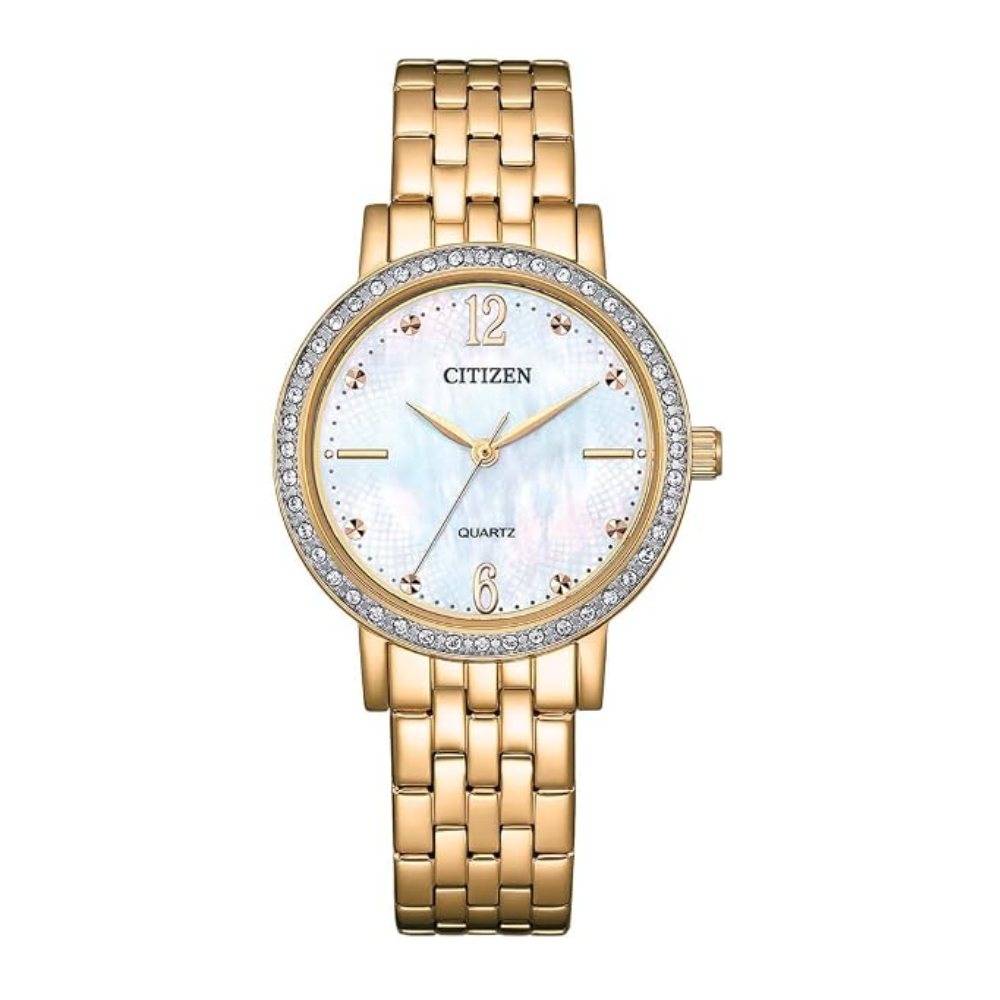 CITIZEN Classic Silver Mother Of Pearl Dial Women's Quartz Watch EL3103-57D