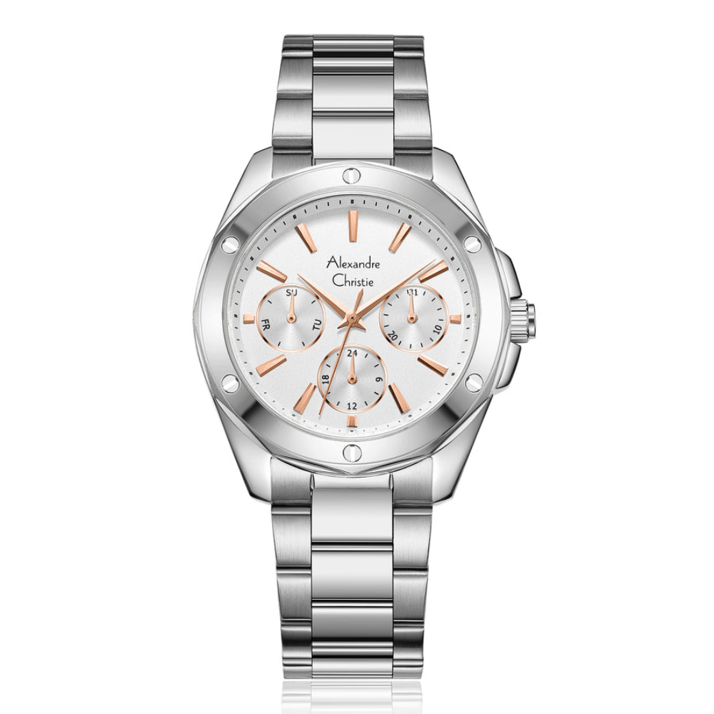 Alexandre Christie Multi-Function Silver Women's Watch 2A72BFBSSSLRG