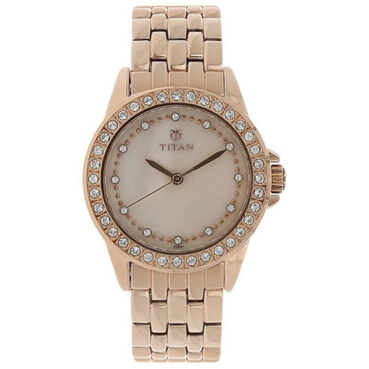 Titan Rose-gold Women's Watch 9798WM01