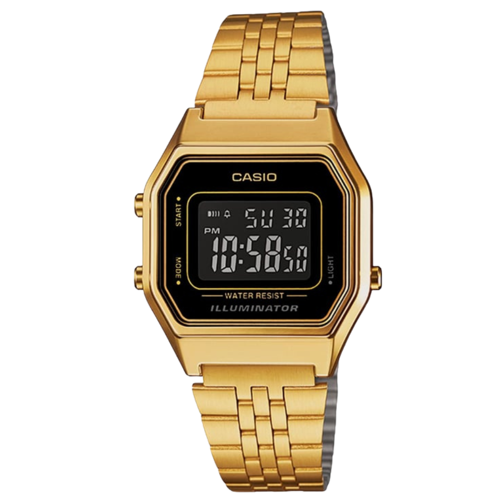 Casio Vintage Gold Unisex-Adult Digital Watch D205 LA680WGA-1BDF