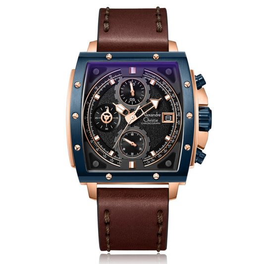 Alexandre Christie Chronograph Brown Men's Watch 6376MCLURBA