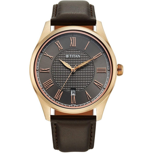 Titan Neo Roman Brown Men's Watch 10063WL01