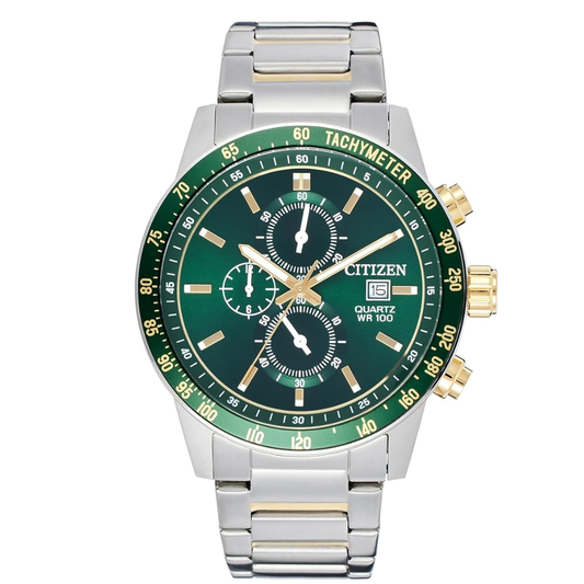 Citizen Quartz Chronograph Green Men's Watch AN3689-55X