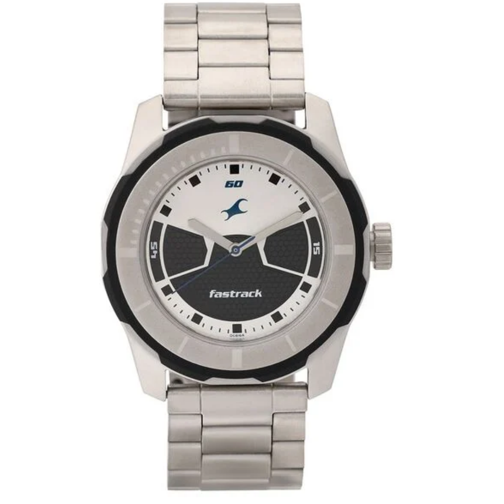 Fastrack Quartz Multicoloured Dial Stainless Steel Strap Watch for Guys 3099SM02