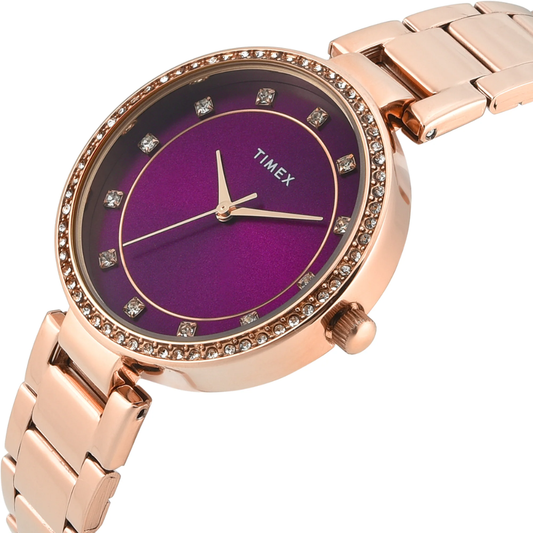 Timex Classic Purple Dial Women Watch TWEL18726