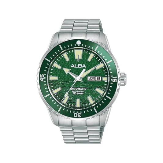 ALBA Day-Date Forest Green Dial Men's Watch AL4737X1