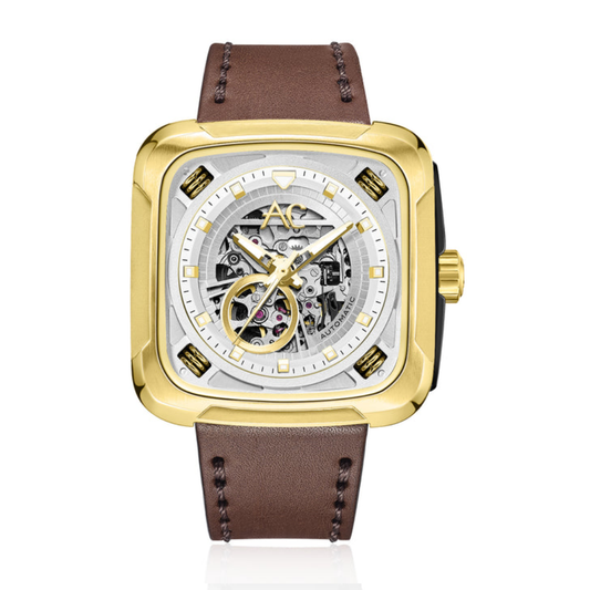 Alexandre Christie Maharaja Luxe Brown Men's Automatic Watch 6577MALGPSL