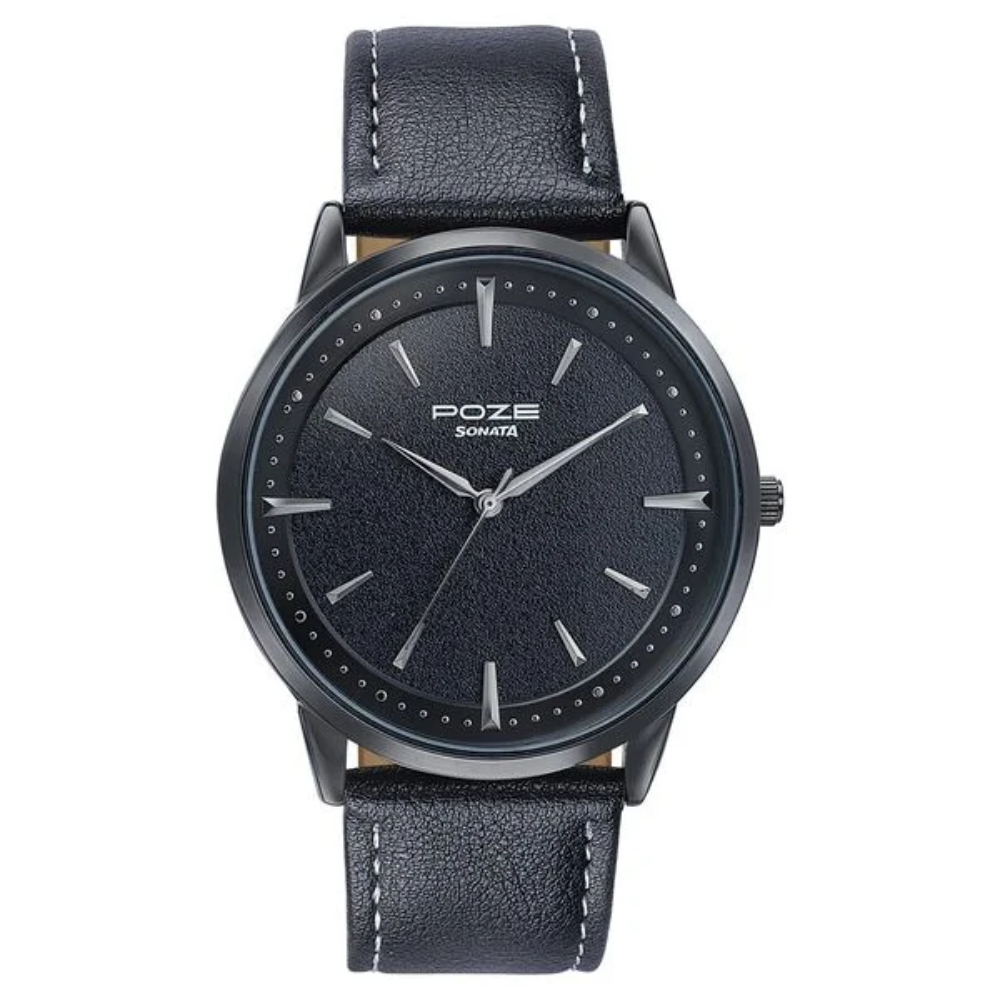 Sonata Poze Black Dial Men's Watch SP70054NL01