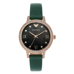 Emporio Armani Cleo Green Leather Women's Watch AR11577