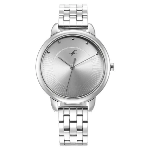Fastrack Stunners Silver Watch for Girls 6282SM01