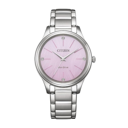 Citizen Solar Pink Dial Women's Watch EM1220-58X