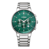 CITIZEN Quartz Green Dial Men's Chronograph Watch AN8220-52X