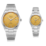 Alexandre Christie Classic Yellow Couple's Watch 8697MDLDBSSYL