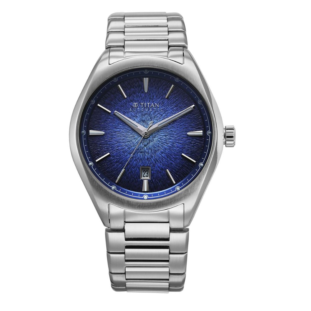 Titan Stellar Automatic Blue Dial Men's Watch 10051SM01