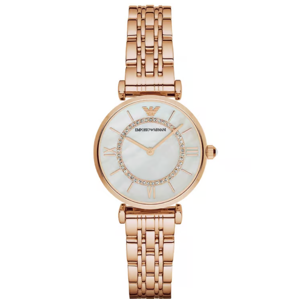Emporio Armani Gianni T-Bar Mother Of Pearl Dial Women Quartz Watch AR1909