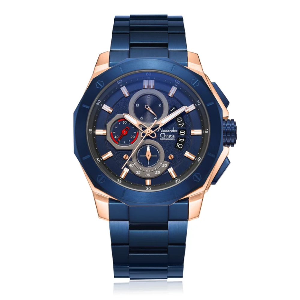 Alexandre Christie Chronograph Blue Men's Watch 6632MCBURBU
