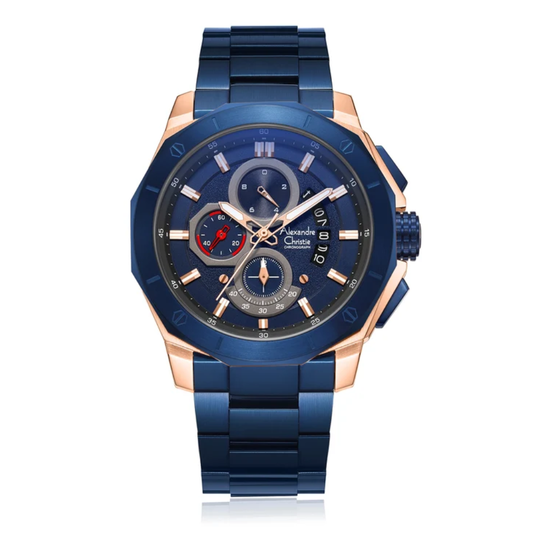 Alexandre Christie Chronograph Blue Men's Watch 6632MCBURBU