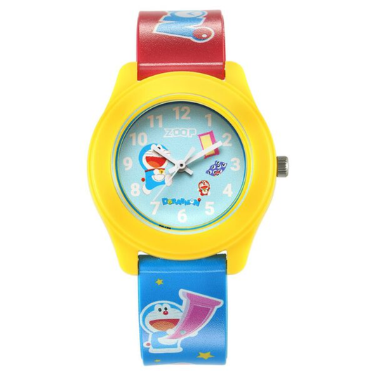 Zoop Doraemon Blue Dial Multicoloured Strap Kids Watch 26019PP37W