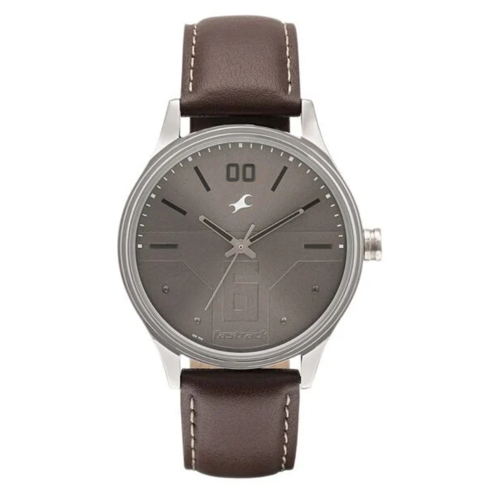 Fastrack Bare Basics Quartz Analog Brown Dial Watch for Guys 3247SL01