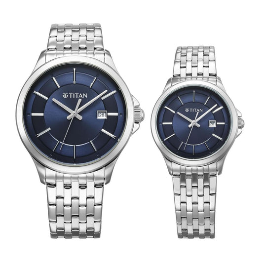 Titan Modern Bandhan Blue Pair Watch 9401194211SM01
