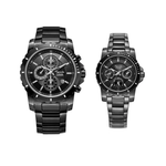 Alexandre Christie Chronograph Black Couple's Watch 6141MCBFIPBA