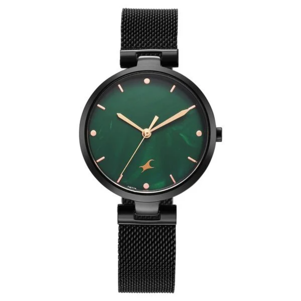 Fastrack Stunners X Quartz Analog Green Dial Watch For Girls 68049NM01