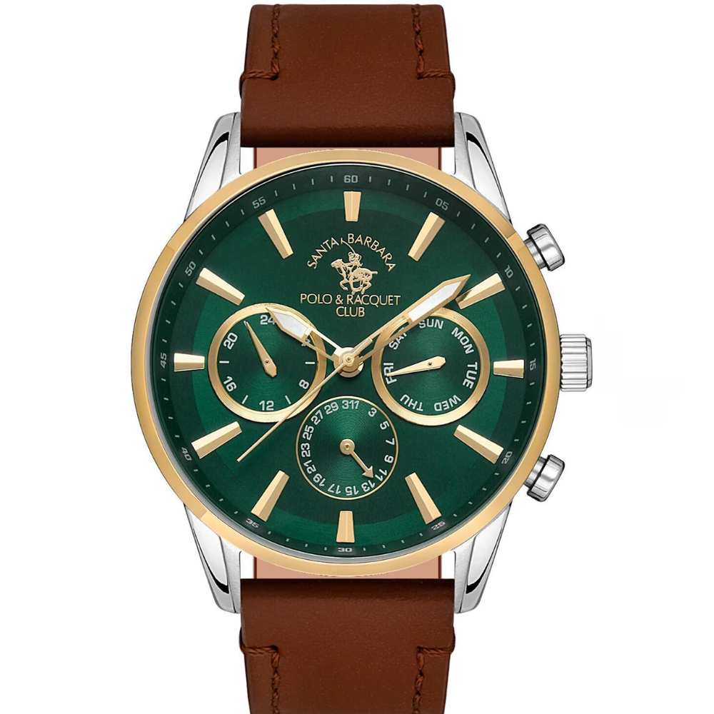 Santa Barbara Polo & Racquet Club Green Dial Men's Analog Watch SB.1.10419-7
