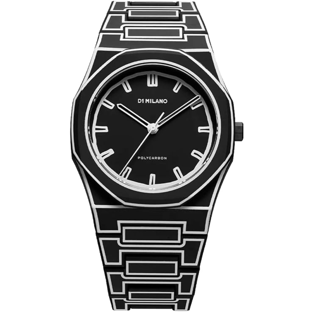 D1 Milano Polycarbon Black Dial Unisex Watch PCBJ33