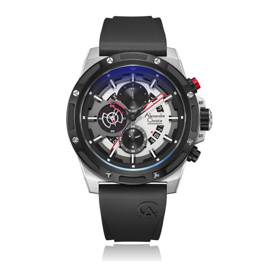 Alexandre Christie 6506M Black Men's Chronograph Quartz Watch 6506MCRTBSL