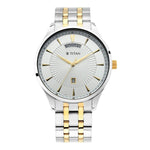 Titan Regalia Opulent Silver Two Toned Silver and Gold Men's Watch NT90127BM01