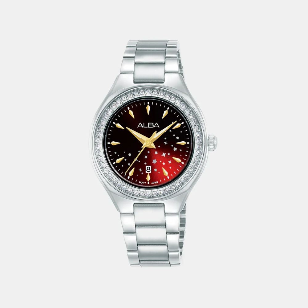 Alba Red Dial Women's Watch AH7EU3X1