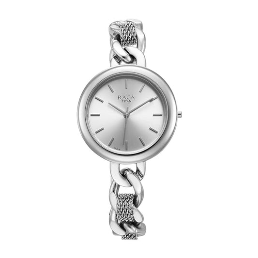 Titan Raga Showstopper Silver Women's Watch 95265SM01