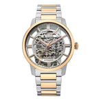 Titan See-Through Skeletal Bimetal Rose Gold & Steel Men's Watch 90220KM01