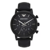 Emporio Armani Luigi Black Dial Chronograph Men Leather Watch AR1970