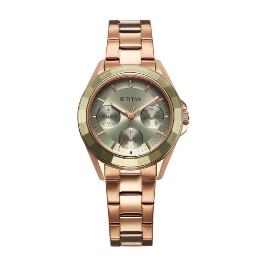 Titan Glamour Rose Gold Women's Watch 95315KM03