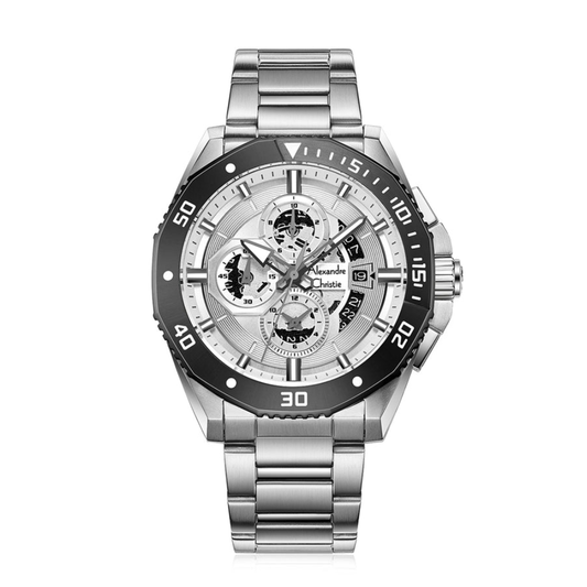 Alexandre Christie Chronograph Silver Men's Watch 6679MCBTESL